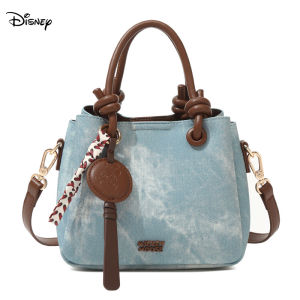Disney Genuine Mickey Crossbody Bag Womens 2024 New Summer Versatile Blue and White Small Square Bag Fashion Handbag