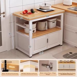 Multifunctional Kitchen Storage Shelf Free-standing