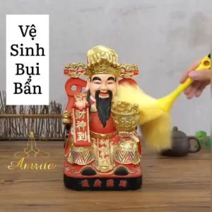 Chổi quét bàn thờ Chổi phủ bụi quét tàn hương ban thờ tượng Phật tượng ông địa cọ vệ sinh tượng - Amrita