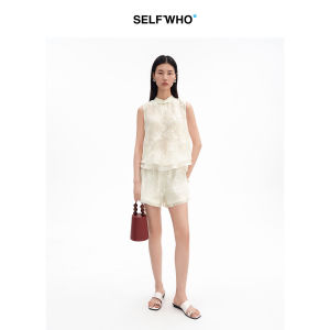 New Chinese Style Willow Print Fake Two-Piece Vest