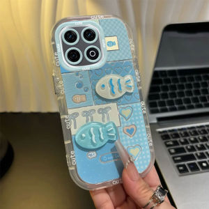 Full Cover Anti-Fall Mirror Stand Phone Case for iQOO13 12Pro 11S New Model Creative Fish Pattern Soft Silicone Shell Protection