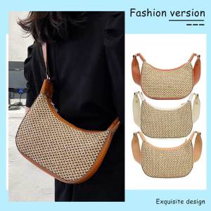 Thời trang mojoyce Phụ Nữ Ví cầm tay nữ Cô Gái Chất Lượng Cao túi lớn Mùa Hè Rơm Túi hobo thoáng khí nhẹ Dây Kéo Cho đi biển Du Lịch