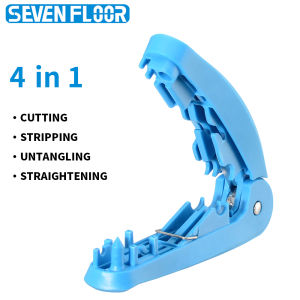 4-in-1 RJ45 Network Cable Tool Multifunctional Stripper Cutter Wire Untwist & Straightener for Cat5e Cat6 UTP STP Cables