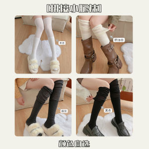 Maillard Boots Socks White Calf Socks Womens Boots Pure Cotton Spring & Fall Pile Style Knee High Summer Knee Socks