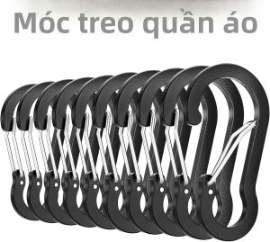 10 Chiếc Kẹp Carabiner Bằng Nhôm Có Vòng D Và Móc Khóa Lò Xo Snap Hook Cho Cắm Trại Đi Bộ Đường Dài Tập Gym Ngoài Trời Bộ Đồ Dùng Ngoài Trời