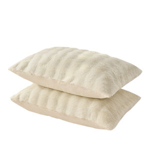 MUSHABAI | Luxury Warm Rabbit Fur Pillow Cover Milk Fiber