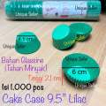 [Isi1000] Cake Case 9.5 GLASSINE HITAM & WARNA WARNI / Kertas Alas Pie Hitam Biru Hijau Kuning Pink Merah Muda Orange 9,5 / Kertas Cup Cake Glassine Hitam 9.5" / Cupcake Case Glassine Hitam 95 mm / Kertas Alas Anti Minyak 9.5. 