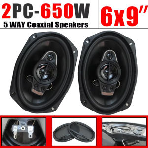 1 Pair 6x9 Inch (2X650W) 1300W Coaxial Speakers 5 Way Full Range Car High Fidelity Truck Car Door Audio Stereo Subwoofer Speaker