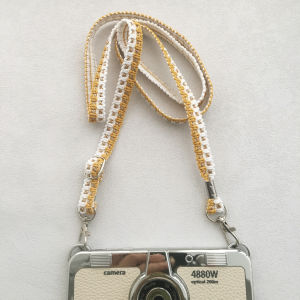 Ladies High Aesthetic Mobile Phone Crossbody Rope Creative Long Woven Rope Single Shoulder Double Buckle Adjustable Length