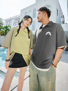 NMAX Large Size Mens Fashion Brand Summer New Polo Shirt Short Sleeve Loose Handsome High End plus Size T-Shirt Polyester Cotton Blend