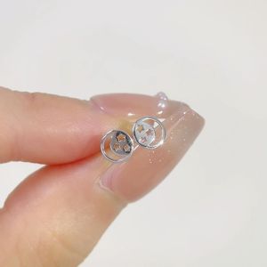 LAZO DIAMOND Everyday Moon Star Stud Earrings in 375/9K White Gold