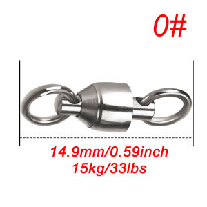 FishTrip 10-20pcs Ball Bearing Swivels Fishing Swivel Solid Ring Stainless Steel Heavy Duty Saltwater Swivel Catfish Swivels