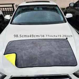 50cm x 100cm Ultra-Plush Microfiber Towel - Super Absorbent Thickened and Lint-Free for Truck and Car Washing Drying