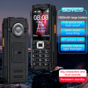 SOYES K80 GSM 2G 2.4 Inches Cellphone 1800mAh Dual SIM Cards Double Torch Loud Sound MP3 FM Vibration Elder Mobile Phone