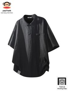 Paul Frank | Áo Polo Tay Ngắn Form Rộng Chất Liệu Có Gợn Sóng Mùa Hè
