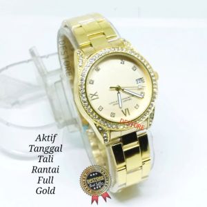 Jam Tangan Wanita Casual Analog Rantai Stainless Steel Model Terbaru dan Terlaris