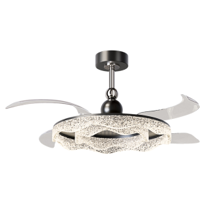 BOHUITE | Invisible Luxury Resin Fan Light For Living Dining Room