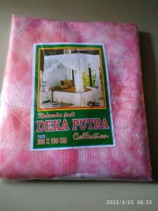 ukuran 180x200. Klambu kotak kembang. pelindung tidur.