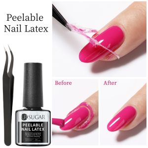 UR SUGAR 7ml Peel Off Latex Antifreezing Nail Liquid Anti-overflow Glue Fast Dry Nail Edge Skin Care Nail Art Tool With Tweezer
