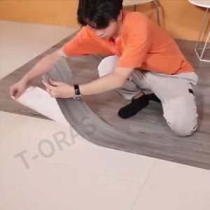 T-ORAS  floor sticker waterproof  high quality base plate pasted adhesive decorative wallpaper bedroom kitchen