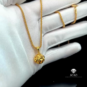 M1006 Mặt và Dây chuyền nữ kiểu trái châu chạm khắc tinh tế JOJO