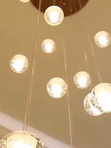Lampu hias batangan kristal etalase lampu gantung restoran lampu gantung tangga langit-langit tinggi lampu gantung toko