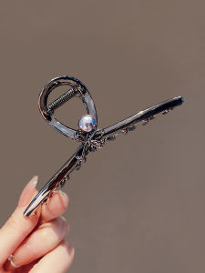 Elegant Large Size Pearl Butterfly Knot Shark Clamp Hair Accessories for Women Hair Styling Hair Quantity Hair Clips