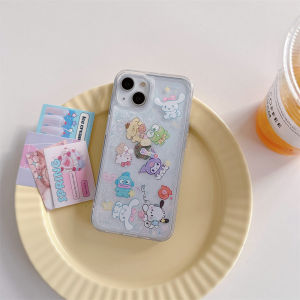 เคสโทรศัพท์น่ารักสำหรับ iPhone 15 pro Max Apple 16 โทรศัพท์มือถือใหม่ 11 14 pro ลายการ์ตูนน่ารัก ลายการ์ตูนน้ำไหล ลายการ์ตูนปลาตลก ลายการ์ตูนกบตาใหญ่