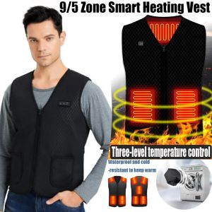 USB Heated Jacket 9Zone Heating Smart Warm Jacket Fast Heating 3 Levels Temperature Control Long Battery Life for Hiking Cycling