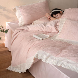 Romantic Lace Style Cotton 4-Piece Bed Set