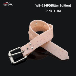 KEEP DIVING | 1Pcs 1.3M/1.5M Diving Silicone Weight Belt With Embedded Colorful Glitter Quick Release Adjustable Freediving Belt Accessories