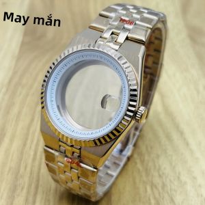 Vỏ Đồng Hồ Vàng Hồng 40mm Với Kính Sapphire Thép Không Gỉ 904L Dành Cho Máy NH35 Chống Nước 10ATM Phù Hợp Với Mặt Số 28.5mm