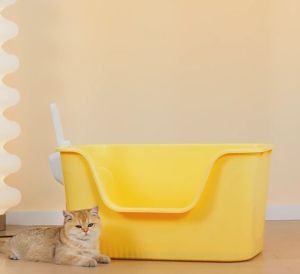 【Big Mac】Cat Litter Box Large Capacity Cat Litter Pan Large Space Convenience Grips Litter Box