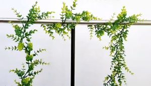 Dây lá bạch đàn giả 1.6m 132 lưới VI110 ( lá nhựa) hoa lá giả trang trí