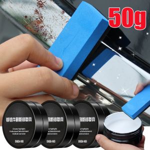 2Pcs/Set 50g Car Restoration Polish Paste Metal Shine Renovation Paste Rust Remover Car Door Handles Windows Trim Chrome-Plated Repair Agent