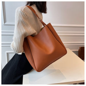 Kstyle New Women Elegant Classy Fashion Simple Ultra Light Large Capacity Premium PU Leather Travel Outing Cheap Handbag Sling Shoulder Bag Tote Bag Beg Wanita Cantik - 9707