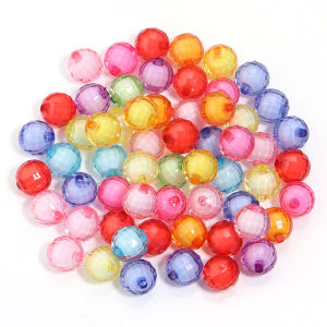 20-100pcs 8/10/12/14/16/18/20mm ลูกปัดอะคริลิคหลวม Spacer ลูกปัดสําหรับเครื่องประดับ DIY สร้อยข้อมือสร้อยคออุปกรณ์เสริม