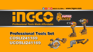 INGCO 20V 4PC IMP DRILLWRENCHMULTI TOOLCIRCULAR SAW COMBO COSLI241169