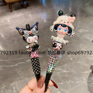 Dreamy Laser Crystal Beaded Pen for Girls Neutral Pen Water Diamond Little Girl Writing Cute Kawaii 2024 Business Stationery