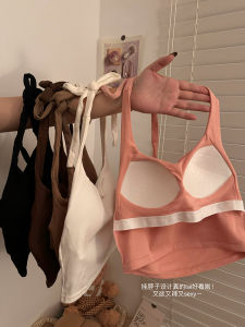 Áo Ba Lỗ Hở Lưng Mùa Hè Cho Nữ Áo Ba Lỗ Cổ Treo Thắt Lưng Áo Ba Lỗ Hở Lưng Áo Ba Lỗ Lót Ngực Áo Ba Lỗ Lót Ngực Pure Desire Hot Bé Gái