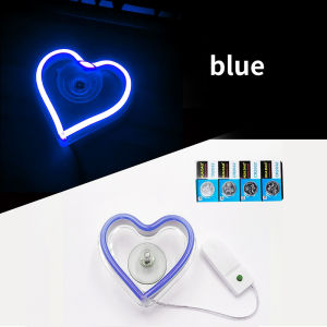 Window neon lights triangular windows heart-shaped lights illuminated heart-shaped decorations car interface wireless remot