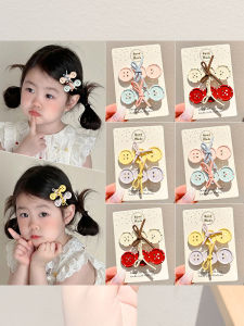 NING ZHOU | Dopamine Colored Button Bow Hair Clip
