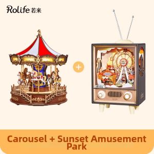 JINWUCHUANGYI | Stress Relief DIY Rotating Ferris Wheel Music Box