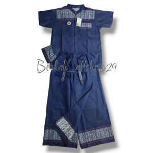 Setelan Sarkoci Bermotif Klasik Anak Laki-laki 1-14 Tahun/Sarung+Koko+Peci Anak Laki-laki