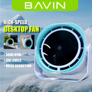 Bavin BF005 Mini Fan Rechargeable Turbo Fan Portable Desk Electric Fan 120 Gears w/ Digital Display