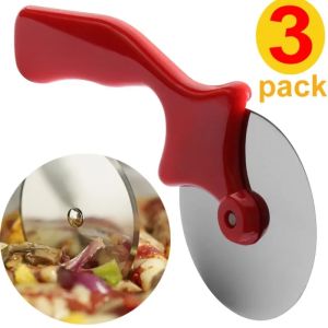 Pizza Wheel Cutter 304 Steel Rolling Knife Pastry Dough Cutters Roller DIY Biscuit Baking Tools Manual Noodle Roll Kitchen Tool