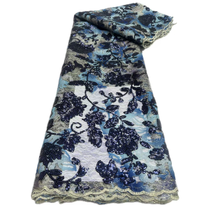 แอฟริกันSequinsสุทธิลูกไม้ผ้า 5 หลาคุณภาพสูงไนจีเรียภาษาฝรั่งเศสคําตาข่ายTulleลูกไม้สําหรับงานแต่งงานชุดเย็บ