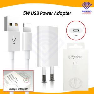 COD - CHARGER CASAN KAKI 2 5W 1A 1SET FOR IPHONE 5/6/7/8 PLUS