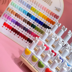 58สี ฟรีชาร์ตสี เบส ท๊อป สีเจล15ml. Sansu 3.0 รุ่น MACARON สีเจลฝาโบว์