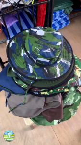 หมวกการแดด พื้น สีพื้น หมวกกันแดด สมุดลอย เซ็นเฟอร์ หมวกก่อสร้าง ทำงาน ตกปลา มีบริการหมวกซิปและกระดูม หมวกคลุมหน้า ลายพราง